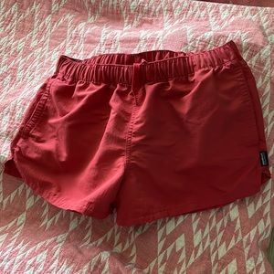 Red Patagonia Worn Wear shorts